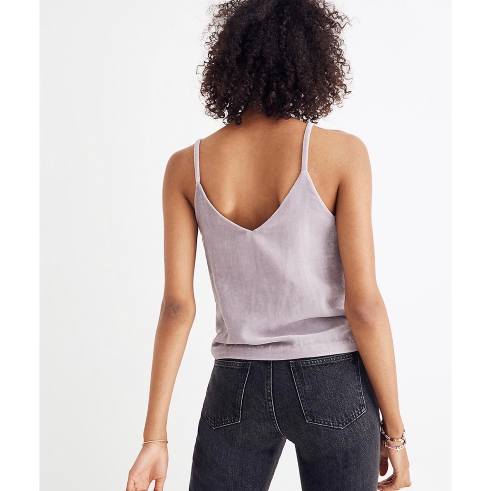 NWT MADEWELL Velvet Button-Down Cami - Picture 3 of 8